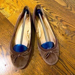 Flats, classic Ballerina, Suede Leather